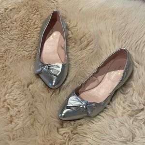 Silver Kate Spade Slipper Shoes